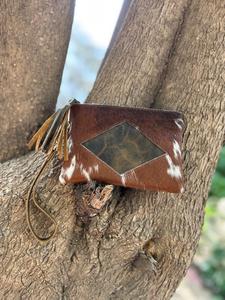 Nueva bolsa de cuero de piel de vaca hecha a mano Real, billeteras de cuero pequeñas con borlas de cuero para el pelo, carteras elegantes para mujer - Product Image 3