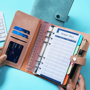 Agenda de cuero PU de tapa dura NEXXGEN A6 de gran venta, con hojas sueltas, origen Zhejiang, con anillas para tarjetas, para planificador diario - Product Image 6