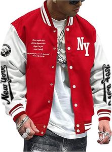 Veste d'hiver confortable pour homme, style Letterman, col montant, logo frontal, coupe-vent, haute qualité, écologique, séchage rapide, respirante - Product Image 6