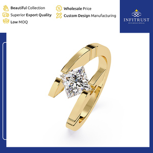 Best in Selling Customizable Handcrafted VVS Clarity 925 Sterling <b>Silver</b> <b>Solitaire</b> Diamond <b>Rings</b> from India at Bulk Price - Product Image 4