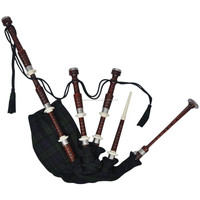 Bagpipes écossais rouges en bois pour mariages et utilisation en groupe, prix de gros, finition polie Musik De MDR-104