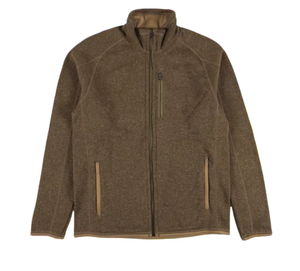 Chaqueta de lona marrón para hombre con cuello mandarín, cierre de cremallera, estilo casual para invierno, corte regular, material de poliéster, color sólido. - Product Image 2
