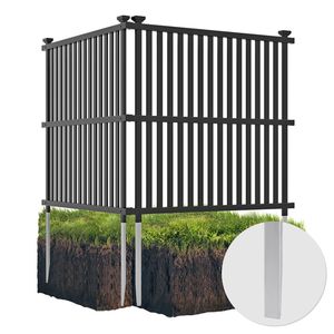 Pannello di recinzione WPC da 2,4 m con picchetti metallici per cancelli da giardino e carrabile - Product Image 6