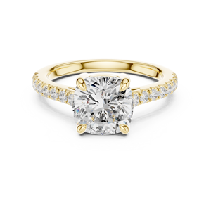 Bague de fiançailles, de mariage ou de promesse SATVIK RATNA 2 CT CUSHION, diamant cultivé en laboratoire, solitaire, or 14k/18k, certifié IGI, luxe classique - Product Image 3