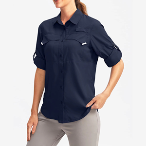 Camisa de Pesca de Manga Larga para Hombre, de Alta Calidad, OEM/ODM, Antibacteriana, UPF 50, Tejido Transpirable, Protección Solar, Casual, con Botones - Product Image 5
