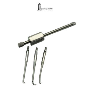 Extracteur de couronnes dentaires manuel en acier inoxydable allemand de qualité supérieure, 3 pointes, poignée ergonomique, certifié CE, réutilisable, Classe I - Product Image 2