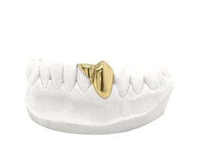 Grillz dentaire plaqué or véritable 22 carats, style hip-hop, bijoux corporels pour usage quotidien, bijoux de mode unisexe - Product Image 3