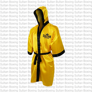 SULTAN BOXING OEM Bata de Boxeo Personalizada con Capucha |   Bata de satén de poliéster premium para caminar por el ring de boxeo |   Bata de Combate Protectora Personalizada - Product Image 3