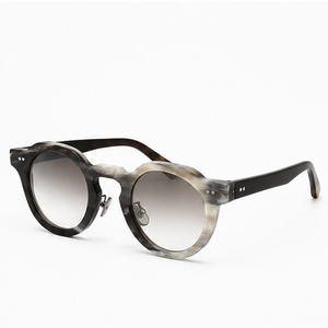 Luxury Natural Handmade Eco-Friendly Lightweight <b>Round</b> Buffalo Horn <b>Sunglasses</b> Eyewear Frame for Men and Women - Product Image 6