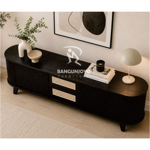 Mueble de TV Moderno con Almacenamiento, Mueble de Madera para Sala de Estar, Diseño de Mediados de Siglo - Product Image 4