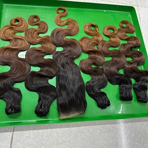 Precio al por mayor 100% solo donante cuerpo ondulado cabello virgen crudo sin enredos sin cinta de caída extensiones de punta plana de cabello humano Frontal de encaje - Product Image 1