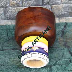 Tazón de Madera Premium para Chocolate con Cascanueces – Tazón para Servir Pintado a Mano con Logotipo Personalizado - Product Image 2