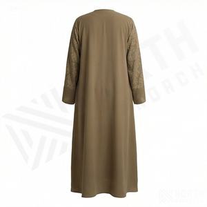 Diseños de Vestidos Abaya, Ropa Étnica Islámica, Abaya para Musulmanas, Abertura Frontal, Mangas Holgadas con Estampado, Color Personalizado, Nuevo - Product Image 2