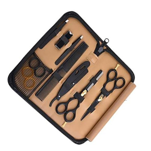 Ensemble complet d'outils de barbier en acier inoxydable avec lames affûtées pour salon de coiffure, toilettage à domicile, usage professionnel - Product Image 2
