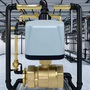 Vanne à boisseau sphérique électrique motorisée en acier inoxydable étanche IP65 C Way 1/2" 3/4" 1" 2" 220V 12V 24V 3 fils 2 points de commande - Product Image 1