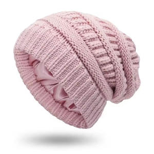 Bonnet d'hiver en gros pour femme, bonnets tricotés personnalisés colorés avec logo, bonnets d'hiver unisexes pour femme, bonnets en fourrure à pompon tricotés - Product Image 2