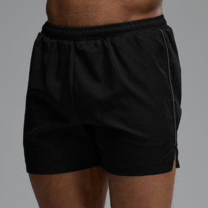 Men's <b>Black</b> Quick Dry Gym Shorts With Side Stripe Elastic Waist Casual Sport Short - Product Image 5