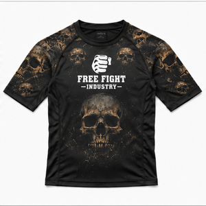 T-shirt de compression MMA à manches courtes pour homme, en tissu polyester/nylon écologique respirant à séchage rapide UPF50, avec logo personnalisable - Product Image 3