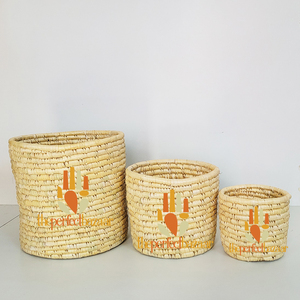 Ensemble de pots à fleurs Moonj Grass, style rond, pour la décoration de la maison et du bureau. - Product Image 1