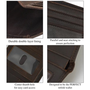 Portefeuille à trois volets en cuir pour homme, monogramme personnalisé, gravure des initiales, cadeau personnalisé pour papa et mari, TDW-0026 - Product Image 6