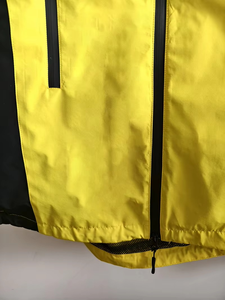 <b>Men</b>’s Yellow Black Hooded Windbreaker <b>Jacket</b> Lightweight Waterproof Training Coat Outdoor Running Sportswear Shell - Product Image 2