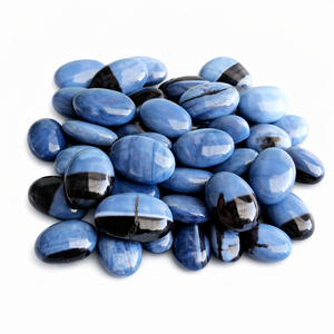 Opale bleue rayée naturelle d'Owyhee, pierre de paume polie, cristal de guérison, Reiki, méditation, soulagement du stress, vente en gros, Feng Shui - Product Image 1