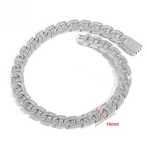 Mens Moissanite 925 Silver Cuban Link <b>Chain</b> Iced Out Hip Hop <b>Necklace</b> Luxury Statement <b>Chain</b> For Men Fashion Gift Style Lo - Product Image 6