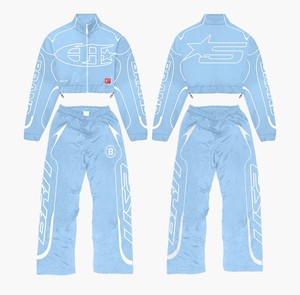 TAHAD 2026 Custom Logo Women's Two Piece Tracksuit Set Clothing Tracksuit Slim Fit Cropped Cotton <b>Zipper</b> <b>Jacket</b> and Pants Set - Product Image 5