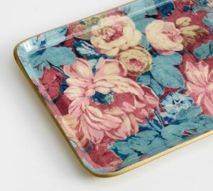 Plateaux décoratifs bohèmes à motifs floraux, rectangulaires, revêtement en aluminium, résistants à la chaleur, avec corde, 2 pièces, mariage, bar mitzvah, ramadan - Product Image 3