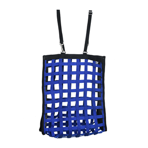 Blue Horse Hay Bag Open Front Webbing Design <b>Slow</b> <b>Feeder</b> with Adjustable Straps Durable Hanging Stable Feeding Bag for Travel - Product Image 4