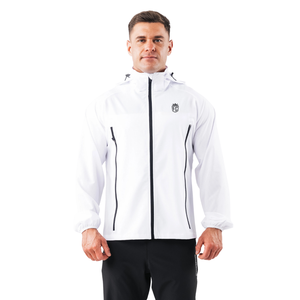 Sudadera Blanca con Cierre de Cremallera para Hombre, Ropa Deportiva de Cuello Alto para Entrenamiento Atlético, Suministro al por Mayor Personalizado OEM - Product Image 1