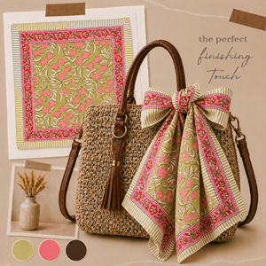 Pañuelo de bolsillo de algodón con estampado floral de lujo estilo vaquero occidental, transpirable, duradero, ecológico, estilo bohemio chic. - Product Image 2