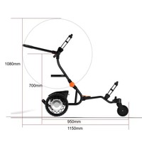 MEILLEURES VENTES ! CaddyTrek Chariot de golf électrique de haute qualité avec cadre en aluminium, double moteur et télécommande