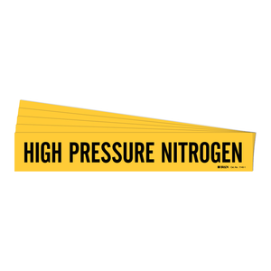 Marqueur de tuyau d'azote haute pression flexible Brady pour l'identification des conduites de gaz industrielles - Product Image 1