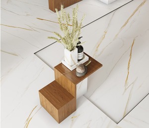 Calacatta Luce แผ่นพอร์ซเลนขัดเงาสีทองพื้นผิวหินอ่อนหรูหราสำหรับการตกแต่งภายในที่หรูหรา - Product Image 1