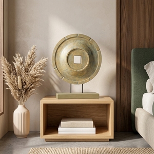 Estatua de moneda de madera Art Deco hecha a mano, escultura ecológica para decoración del hogar, adorno de mesa para decoración del hogar - Product Image 5