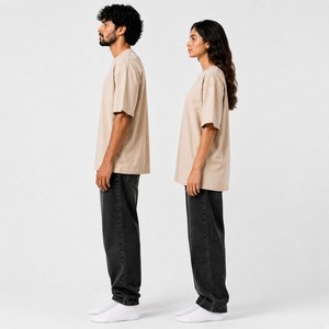 เสื้อยืดคอตตอนริงสปัน เนื้อเจอร์ซีย์นุ่ม สตรีทแวร์ 220 กรัม ผ้าฝ้าย 100% ทรงโอเวอร์ไซส์ ดีไซน์สั่งทำได้ เป็นมิตรต่อสิ่งแวดล้อม - Product Image 3