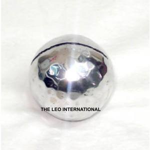 Porta Tarjetas de Oficina de Metal Plateado de Acero Inoxidable de Alto Brillo con Textura Martillada, Forma Redonda, Suministros al por Mayor - Product Image 1