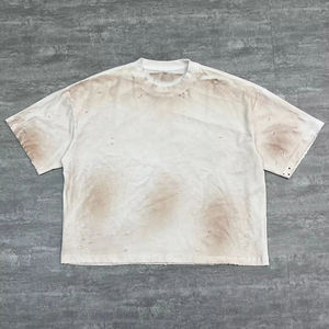 Camiseta de algodón para hombre al por mayor OEM/ODM, 230 g/m², unisex, corte holgado, con impresión de logotipo personalizado, diseño liso. - Product Image 1