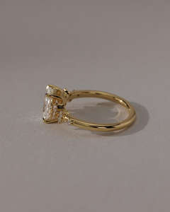 IGI/GIA Lab Grown Cut Diamond Vintage 14K Boda amarilla/Compromiso Anillo unisex en oro blanco fino Anillo de aniversario digno de fiesta - Product Image 4