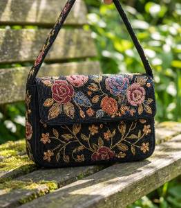 Leaf Design Leopard Pattern <b>Storage</b> Bag <b>Seed</b> Bead Purse Women Shoulder Bag Luxury Evening Clutch Wedding Party Fashion Handbag - Product Image 4