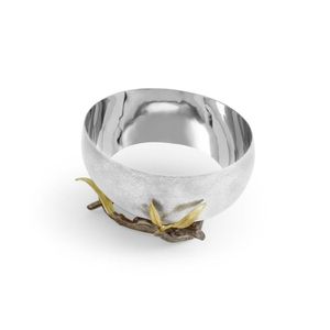 Handmade Gold Plated Metal Decorative Bowl High <b>End</b> Floral Design Nut Serving Bowl Wholesale Wedding Party Tableware Centerpiece - Product Image 4