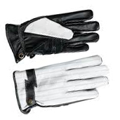 Gants de sécurité en cuir noir et blanc, usage général, poignet réglable, texture lisse - Product Image 3