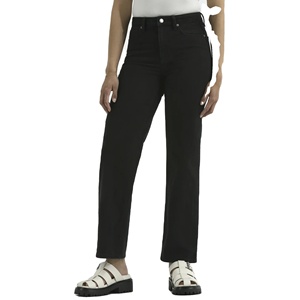 Servicio OEM de moda Color gris Pantalones vaqueros rectos con estilo para mujer Diseño personalizado Pantalones vaqueros lavados para mujer - Product Image 3