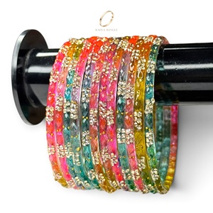 Bracelets en verre cristal plaqué or multicolores style cachemire goutte de pluie, les plus vendus, pour femmes, bijoux de fête nuptiale, vente en gros - Product Image 1