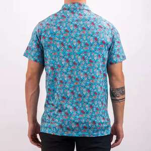 Polo de golf pour homme avec logo personnalisé, col design, tissu respirant, sublimation, t-shirt de golf - Product Image 4