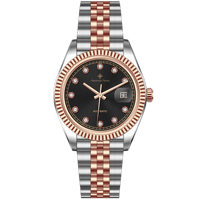 Fermoir pliant avec sécurité en acier inoxydable, résistant à l'eau, mécanique, automatique, pour hommes, Alexander Ferros 8232D/01 Sapphire