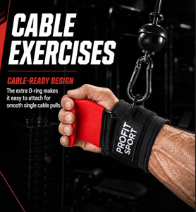 Support de poignet professionnel haute performance pour haltérophilie, protège-paume en néoprène, fermeture réglable à boucle pour la musculation PROFIT - Product Image 3