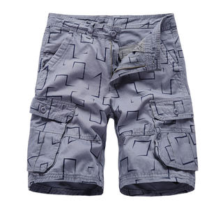 Shorts cargo pour hommes, coupe ample, shorts cargo pour hommes de haute qualité, noirs, multi-poches, en coton - Product Image 4