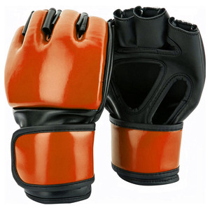 ถุงมือฝึกซ้อมมวยไทย คิกบ็อกซิ่ง MMA หนัง PU ระบายอากาศได้ดี พร้อมสายรัดข้อมือแบบ Hook Loop - Product Image 6